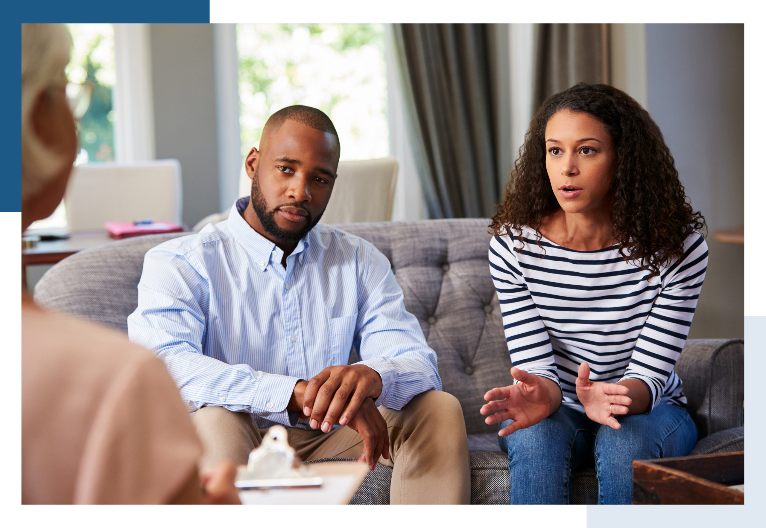 A couple having a therapy session